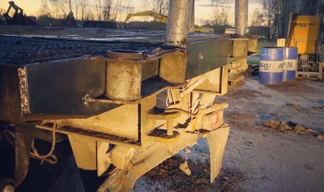 Réfection d'un arrière de remorque forestière à BIGANOS.